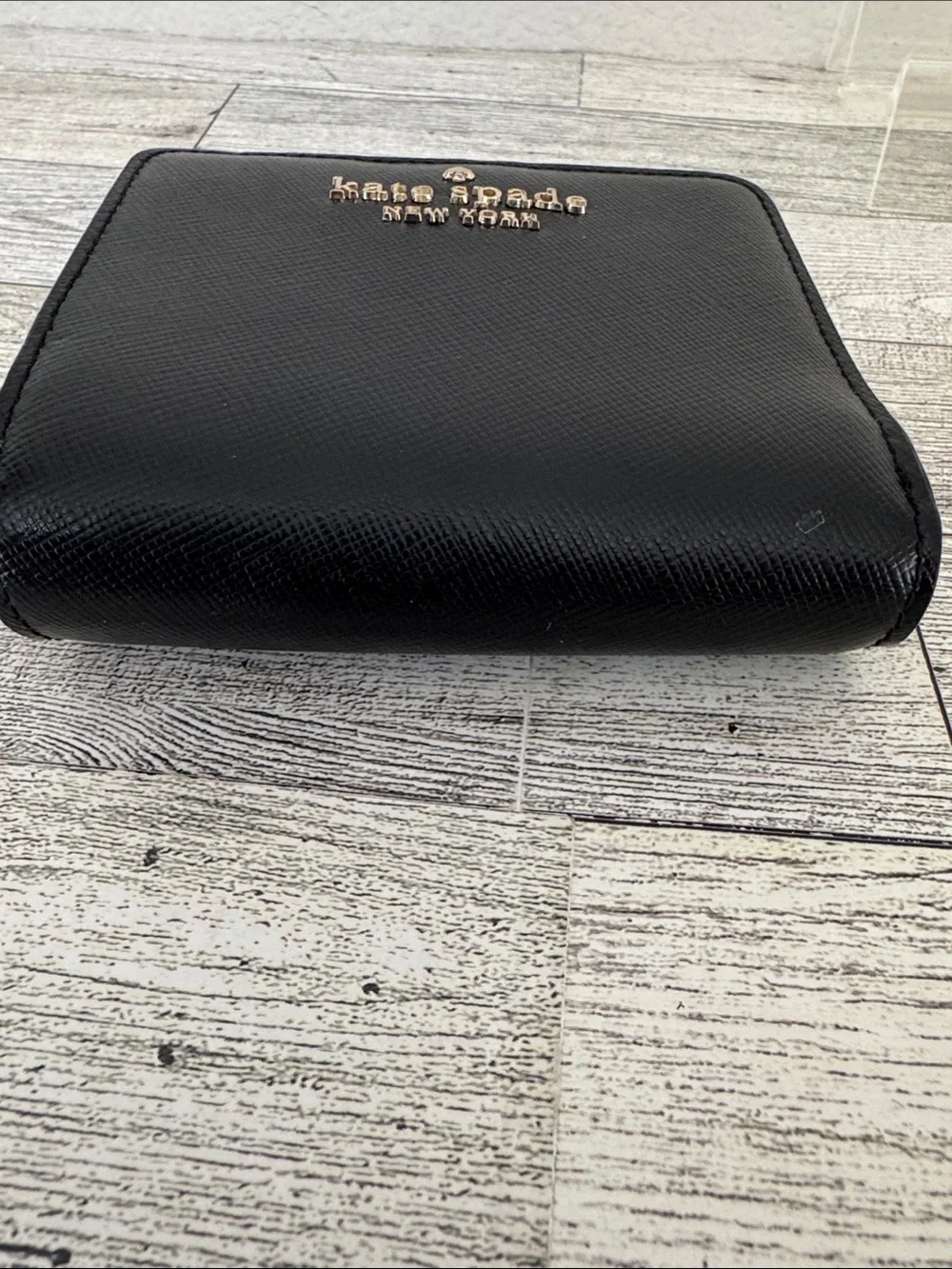 Kate Spade Black Leather Compact Wallet